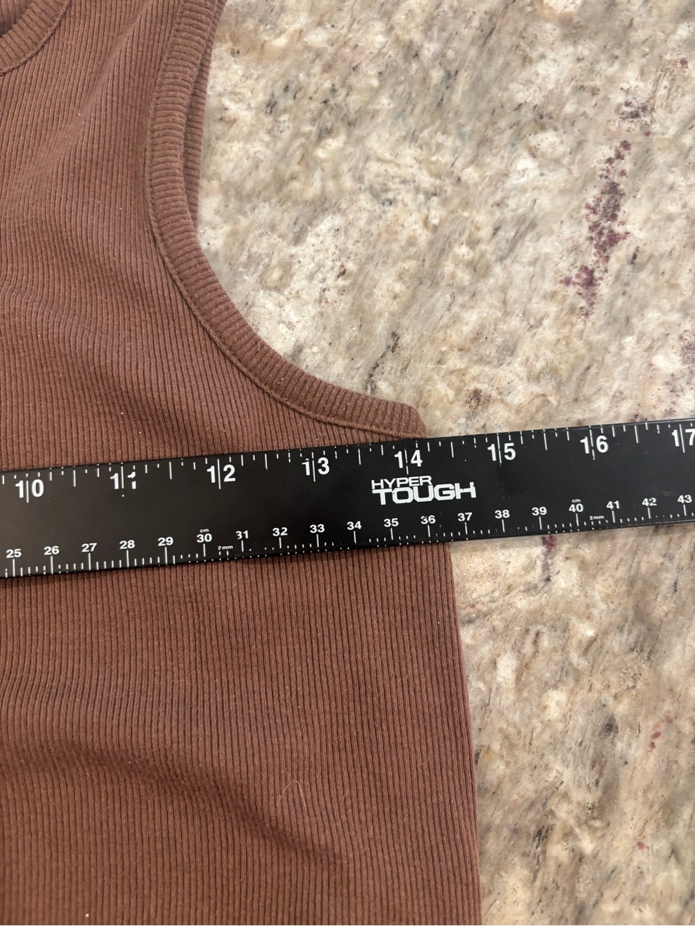 Women’s Ribbed Tank Top - Brown - Picture 4 of 5